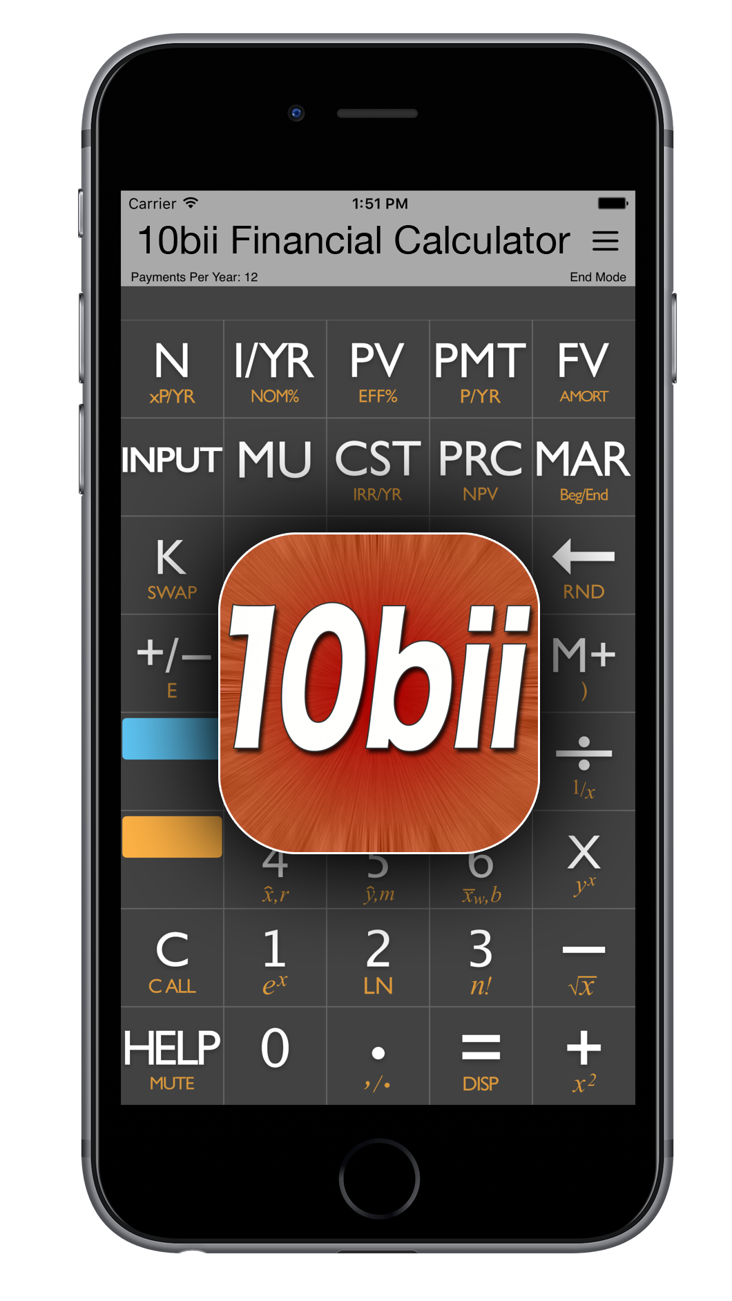 10bii Financial Calculator iOS / Android app